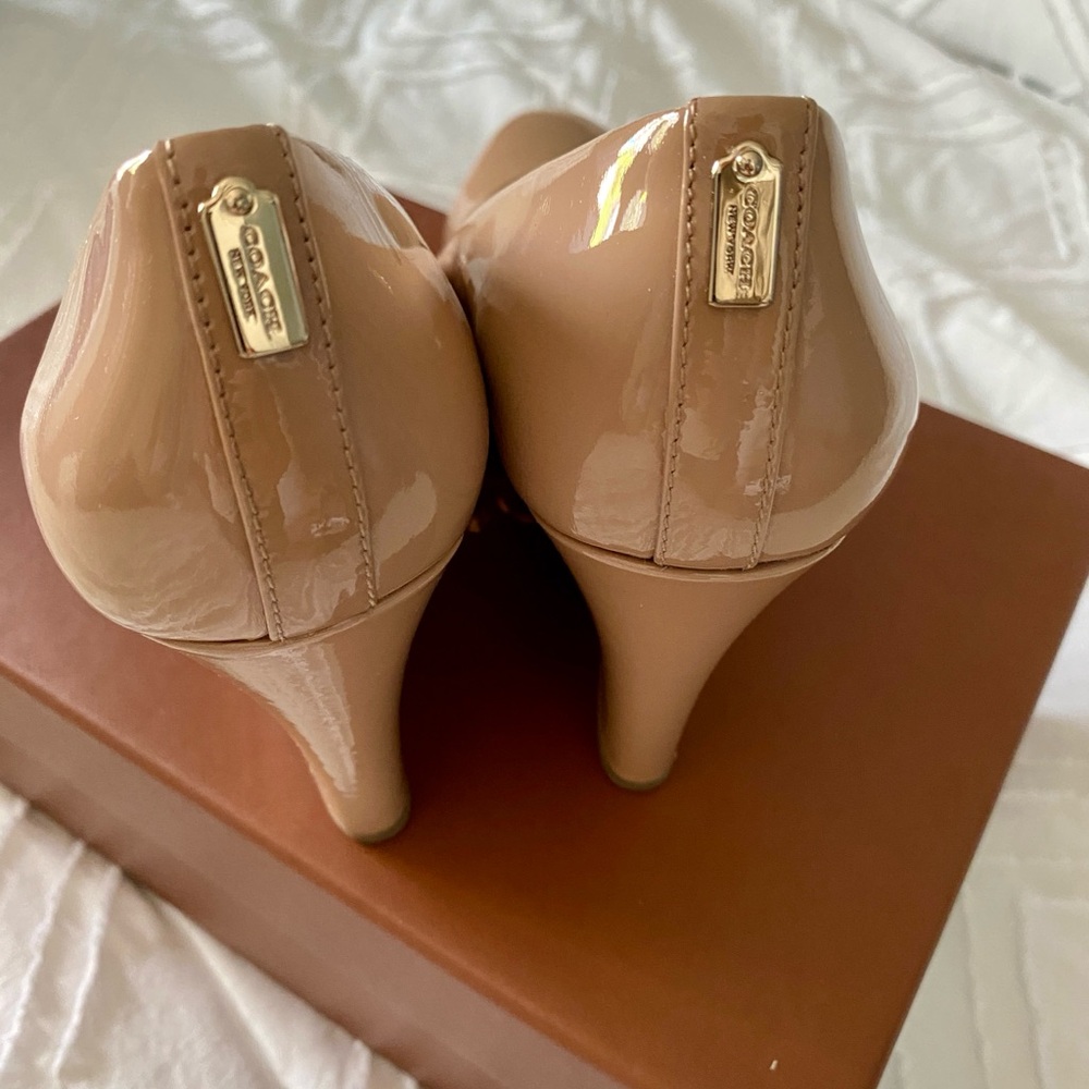 COACH Rileigh Patent Wedge Pumps - Picture 3 of 7